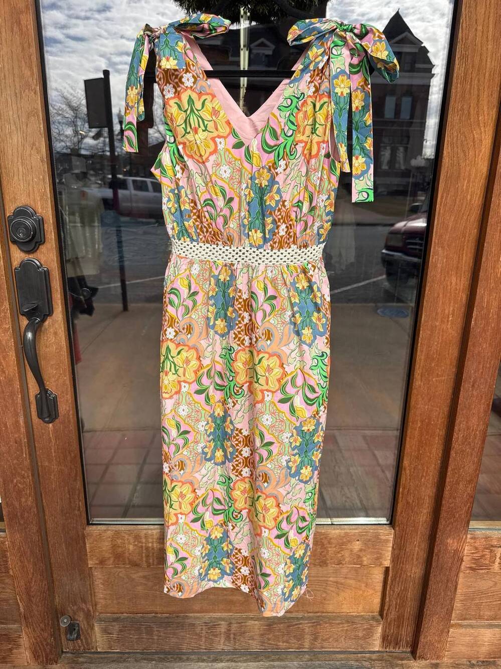 NEW STRUT & BOLT women's vintage bloom midi dress in multicolor